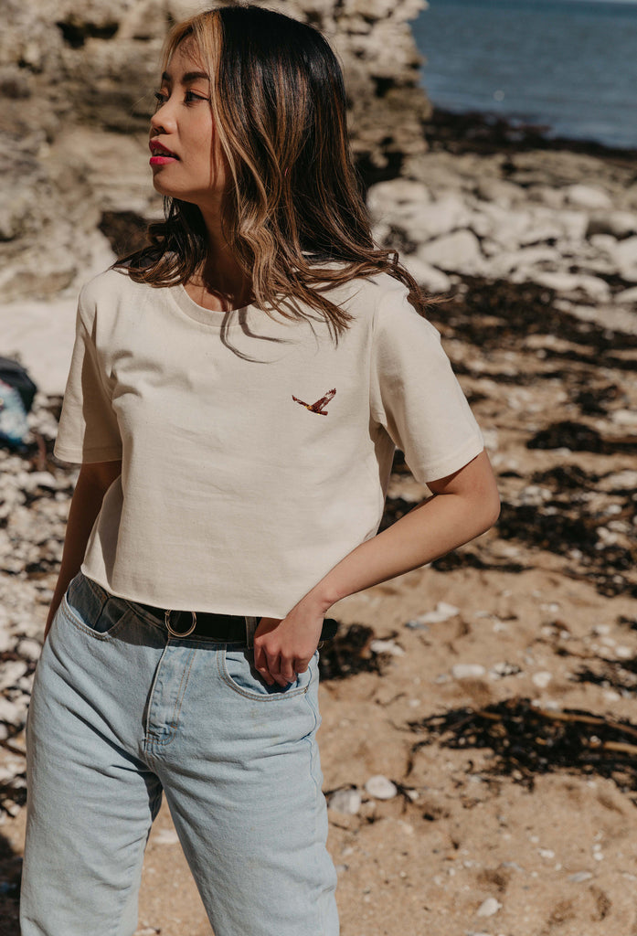 eagle womens cropped t-shirt Big Wild Thought