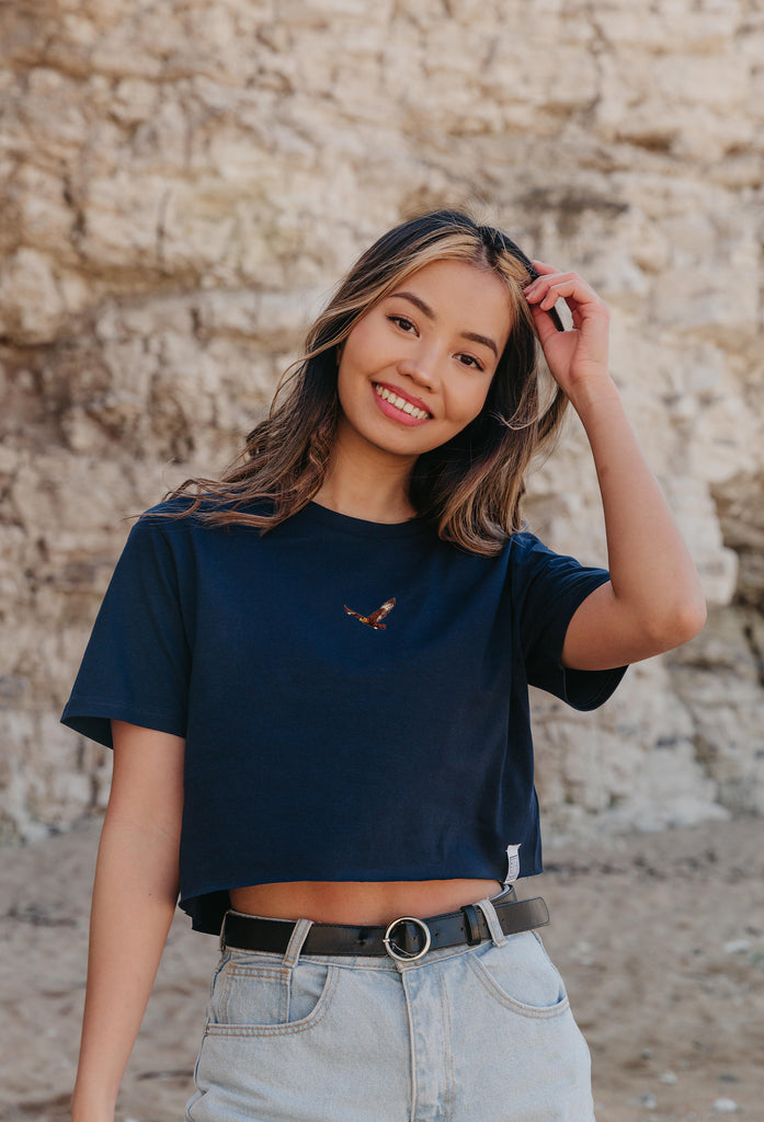 eagle womens cropped t-shirt Big Wild Thought