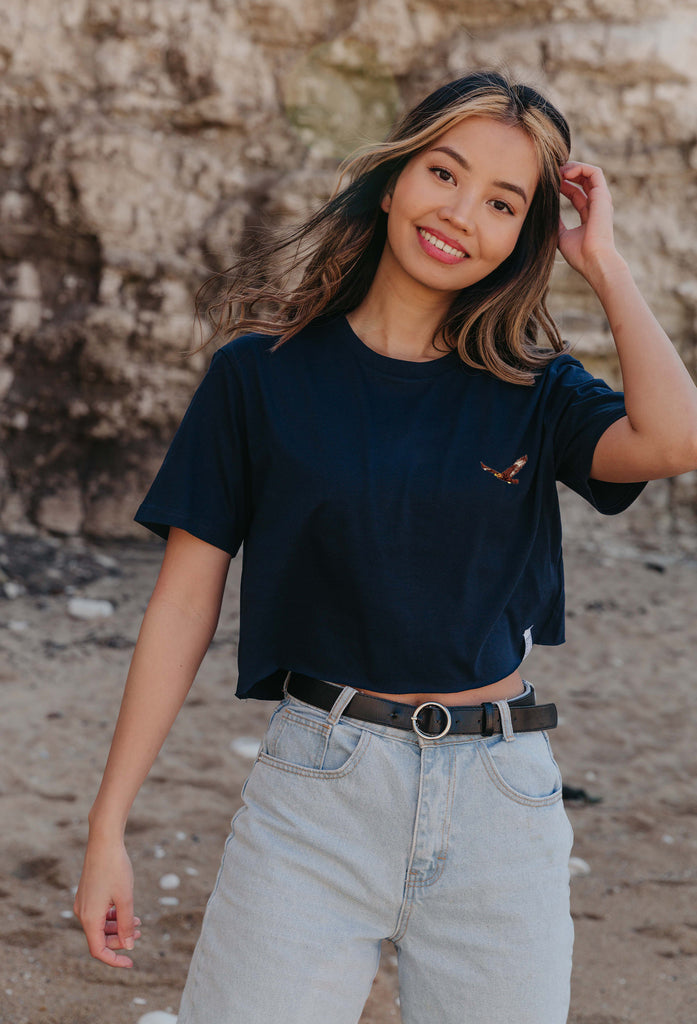 eagle womens cropped t-shirt Big Wild Thought
