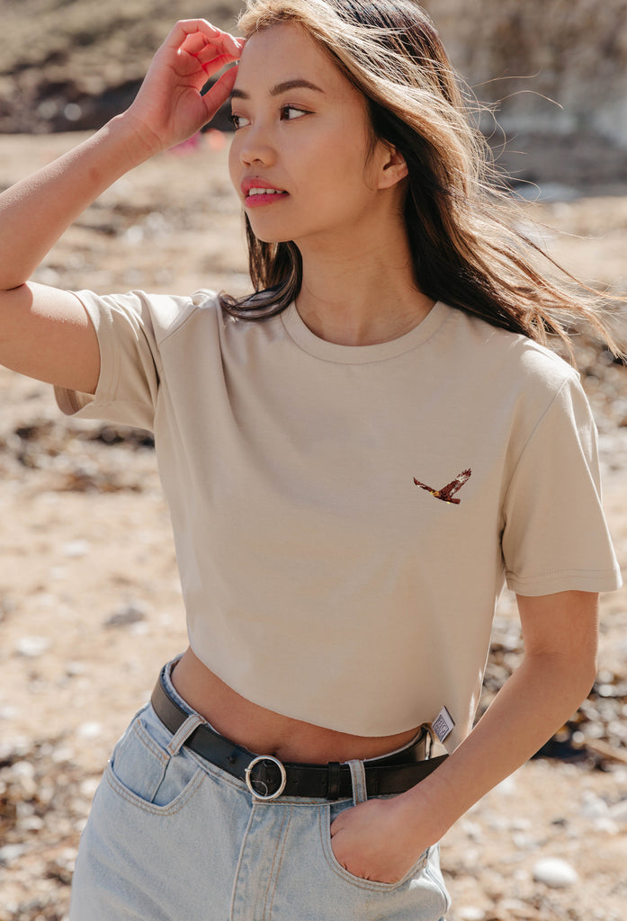 eagle womens cropped t-shirt Big Wild Thought