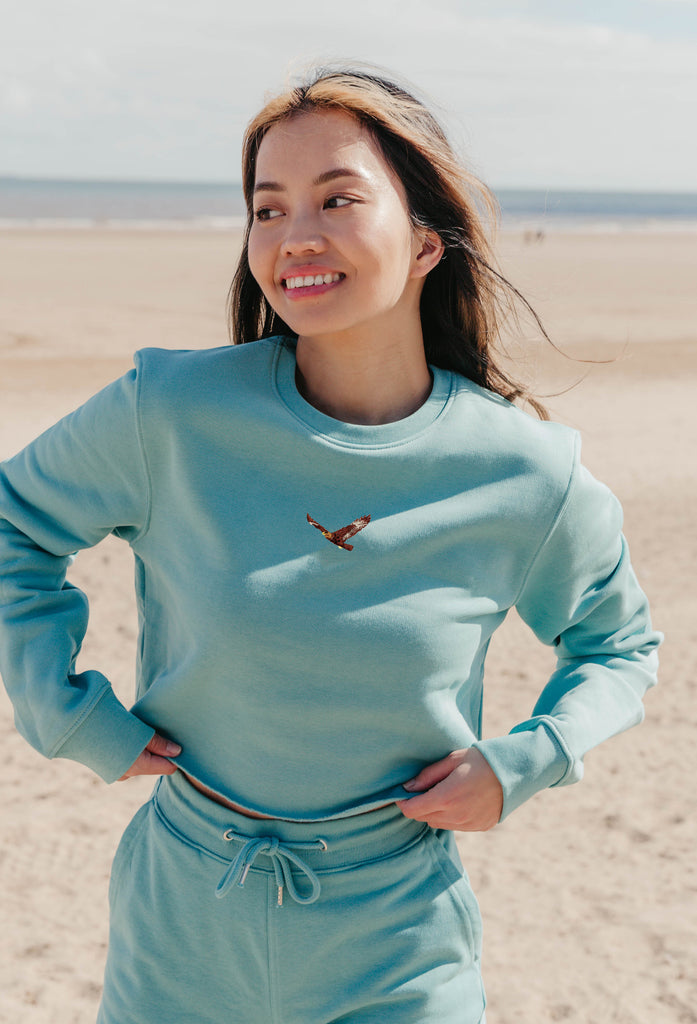 eagle womens cropped sweatshirt Big Wild Thought