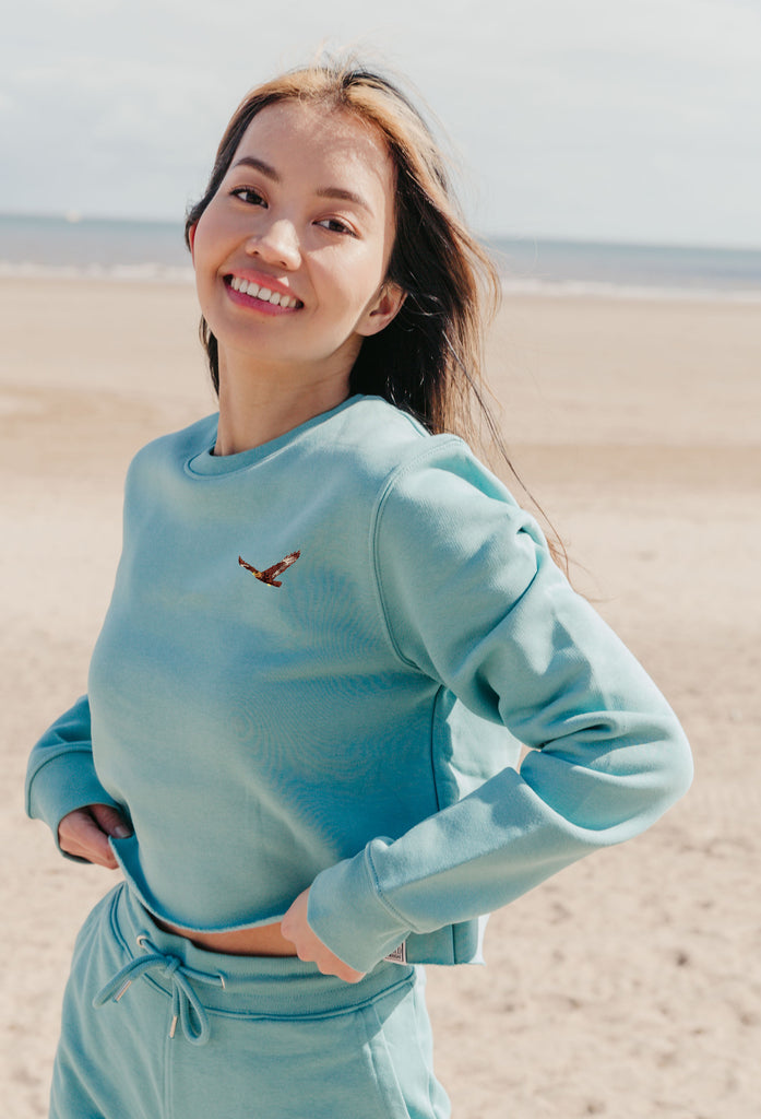 eagle womens cropped sweatshirt Big Wild Thought