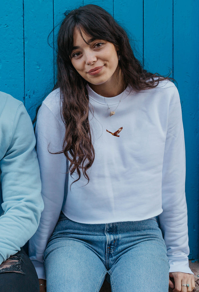 eagle womens cropped sweatshirt Big Wild Thought