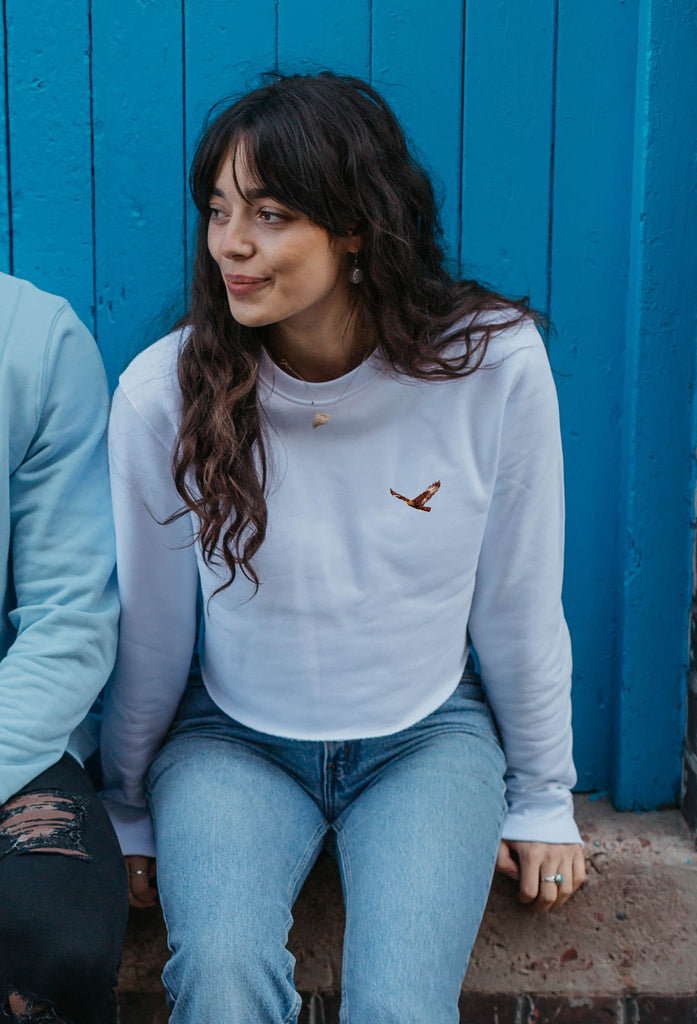 eagle womens cropped sweatshirt Big Wild Thought