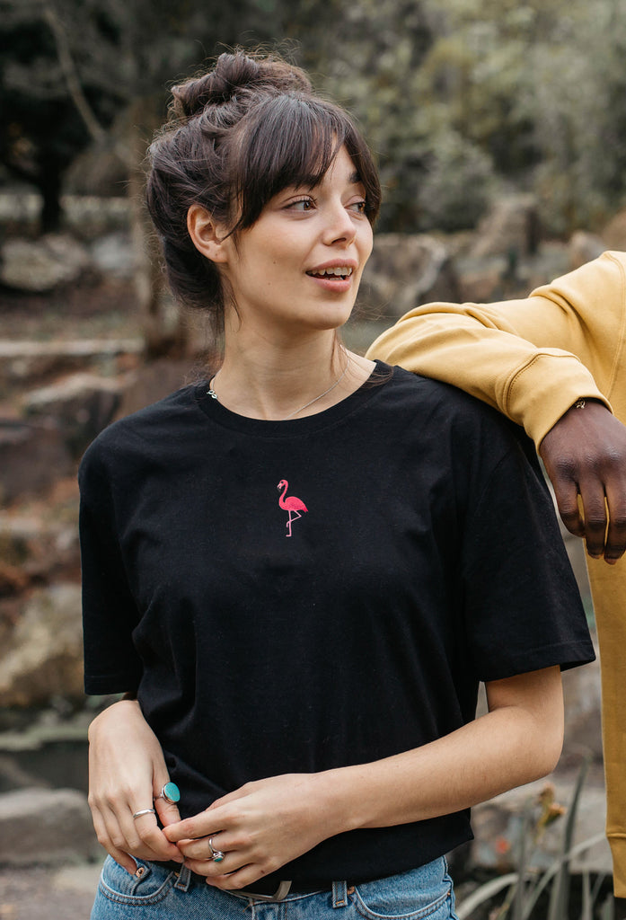 flamingo womens t-shirt Big Wild Thought