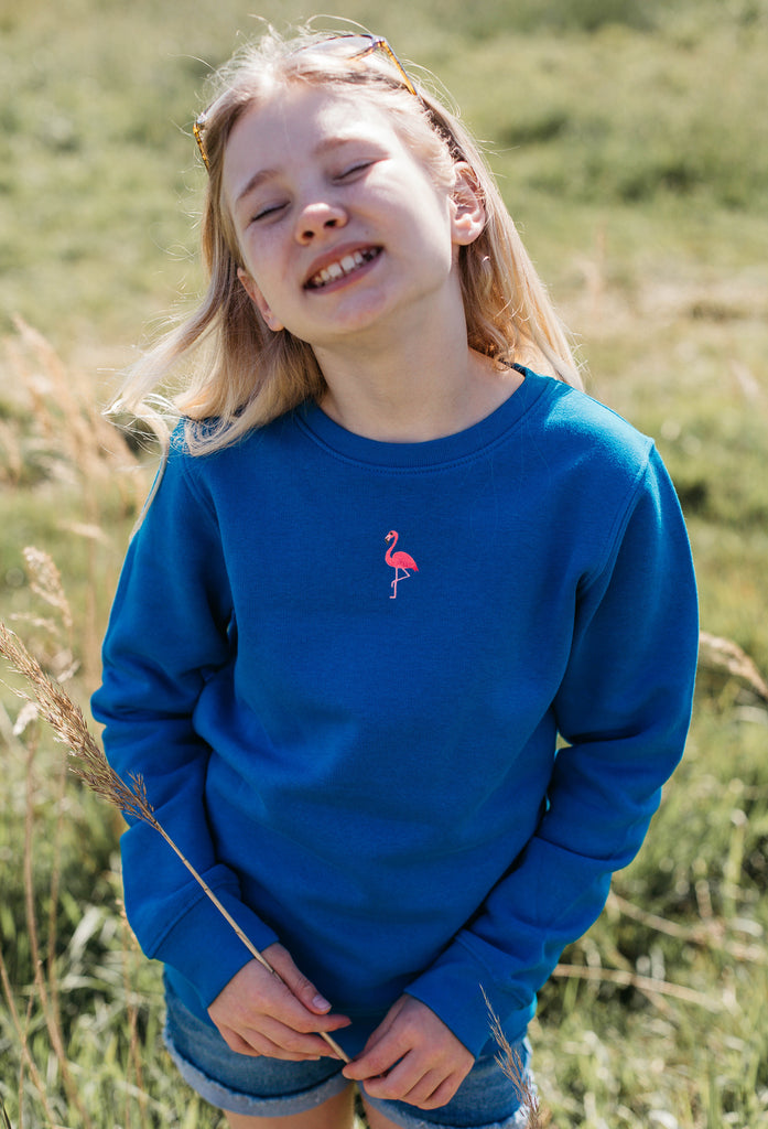 flamingo childrens sweatshirt Big Wild Thought