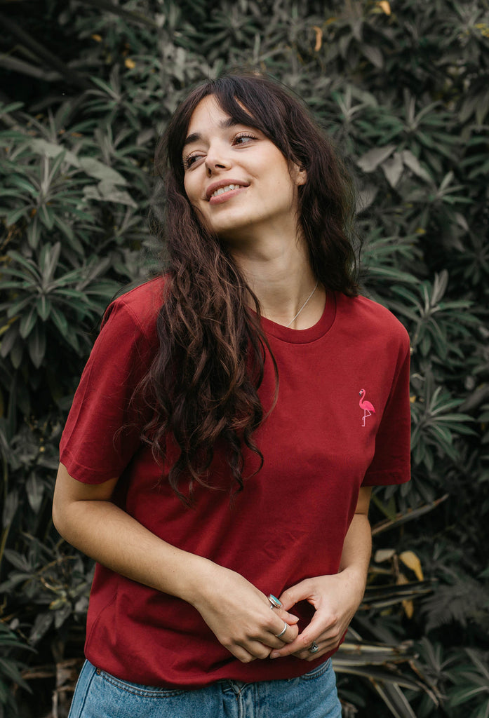 flamingo womens t-shirt Big Wild Thought