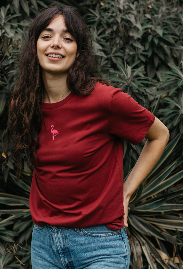 flamingo womens t-shirt Big Wild Thought