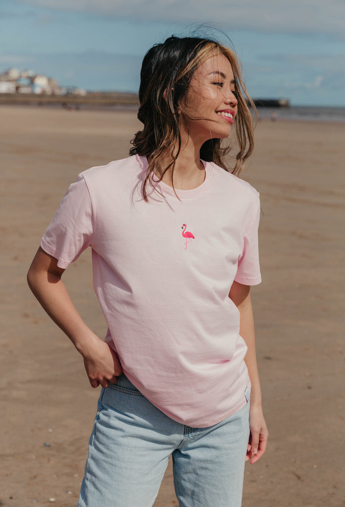 flamingo womens t-shirt Big Wild Thought