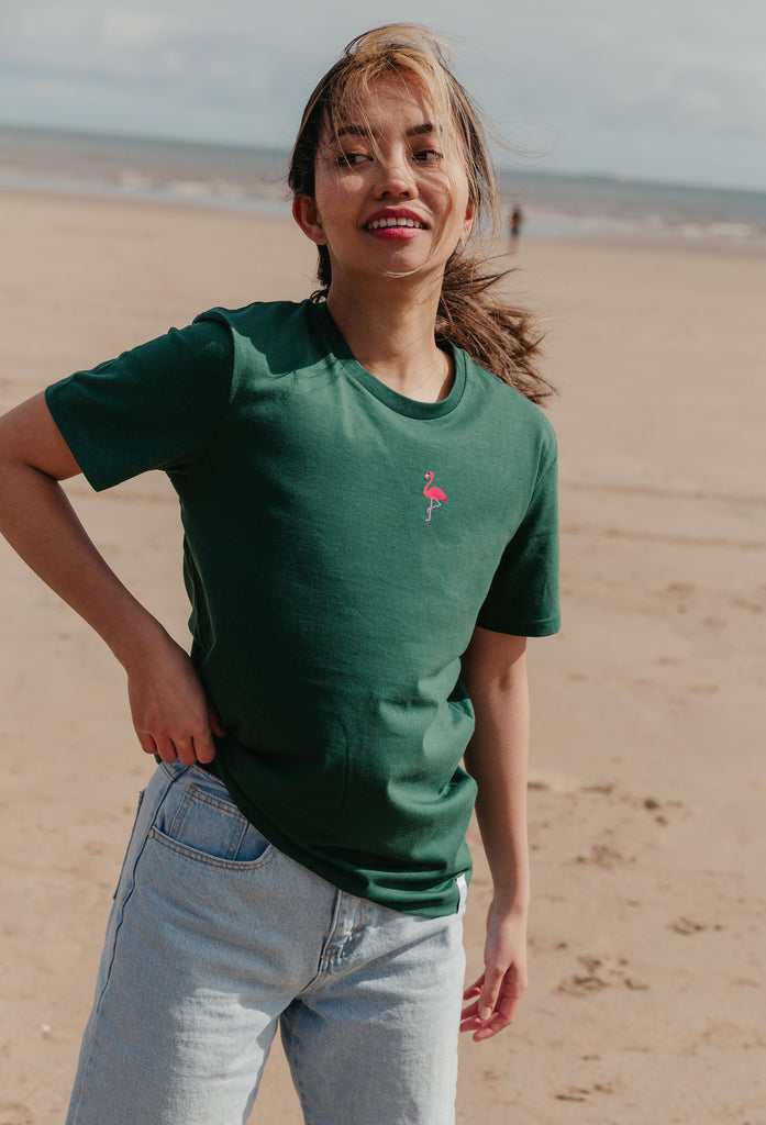 flamingo womens t-shirt Big Wild Thought
