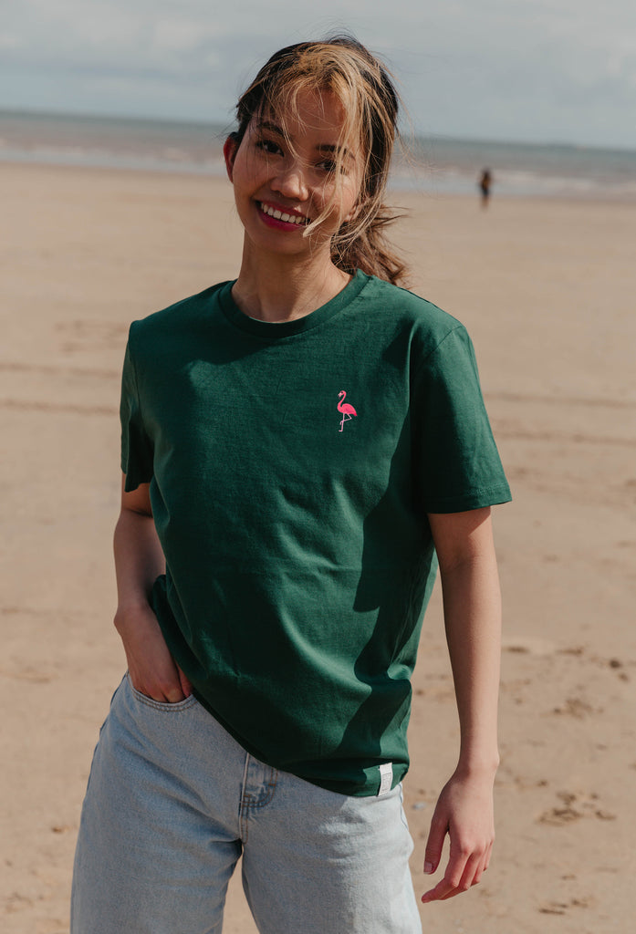flamingo womens t-shirt Big Wild Thought
