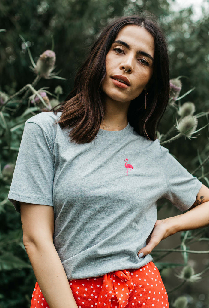 flamingo womens t-shirt Big Wild Thought
