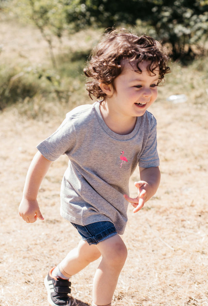 flamingo childrens t-shirt Big Wild Thought