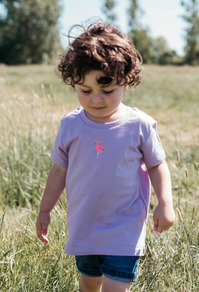 flamingo childrens t-shirt Big Wild Thought