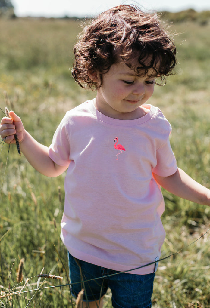 flamingo childrens t-shirt Big Wild Thought