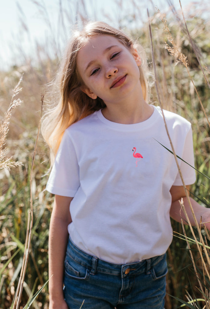 flamingo childrens t-shirt Big Wild Thought