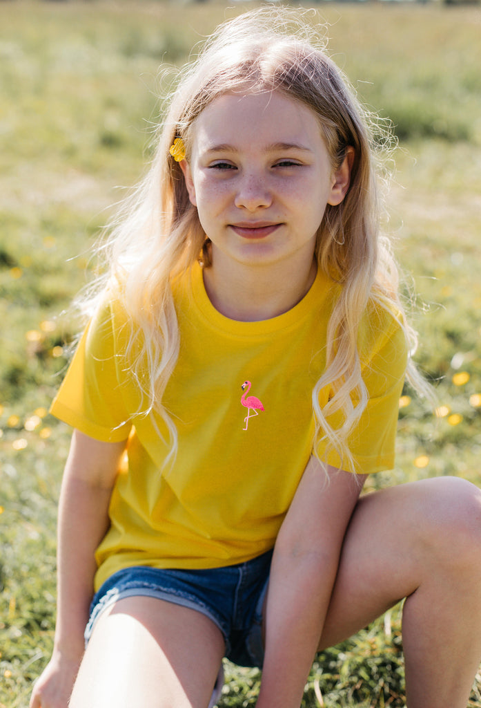 flamingo childrens t-shirt Big Wild Thought