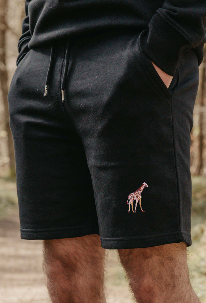giraffe mens sweat shorts Big Wild Thought