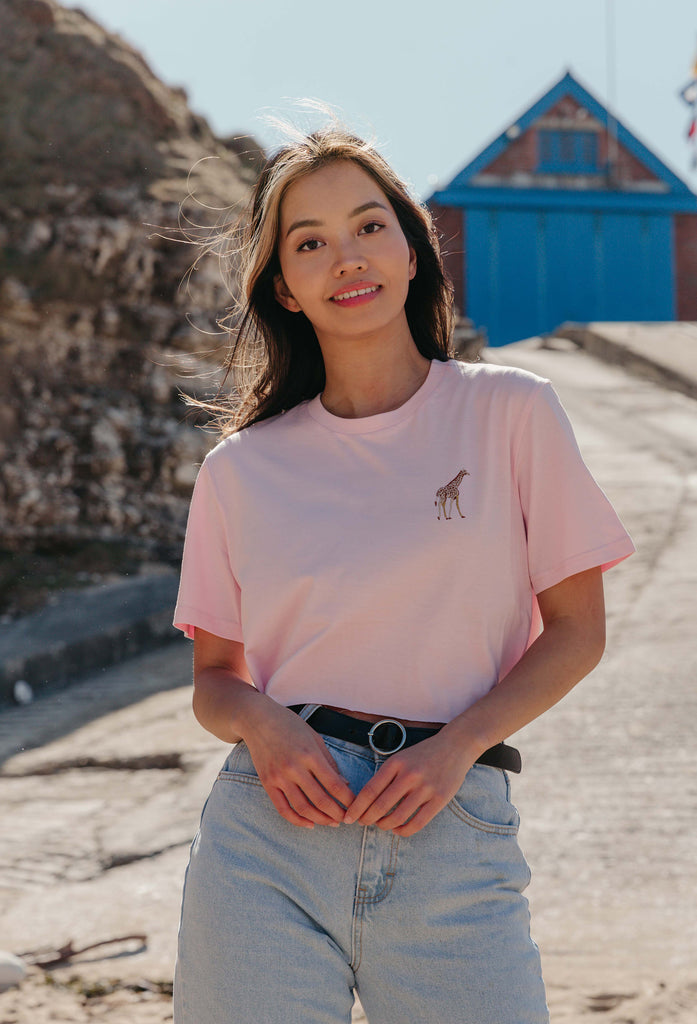 giraffe womens cropped t-shirt Big Wild Thought