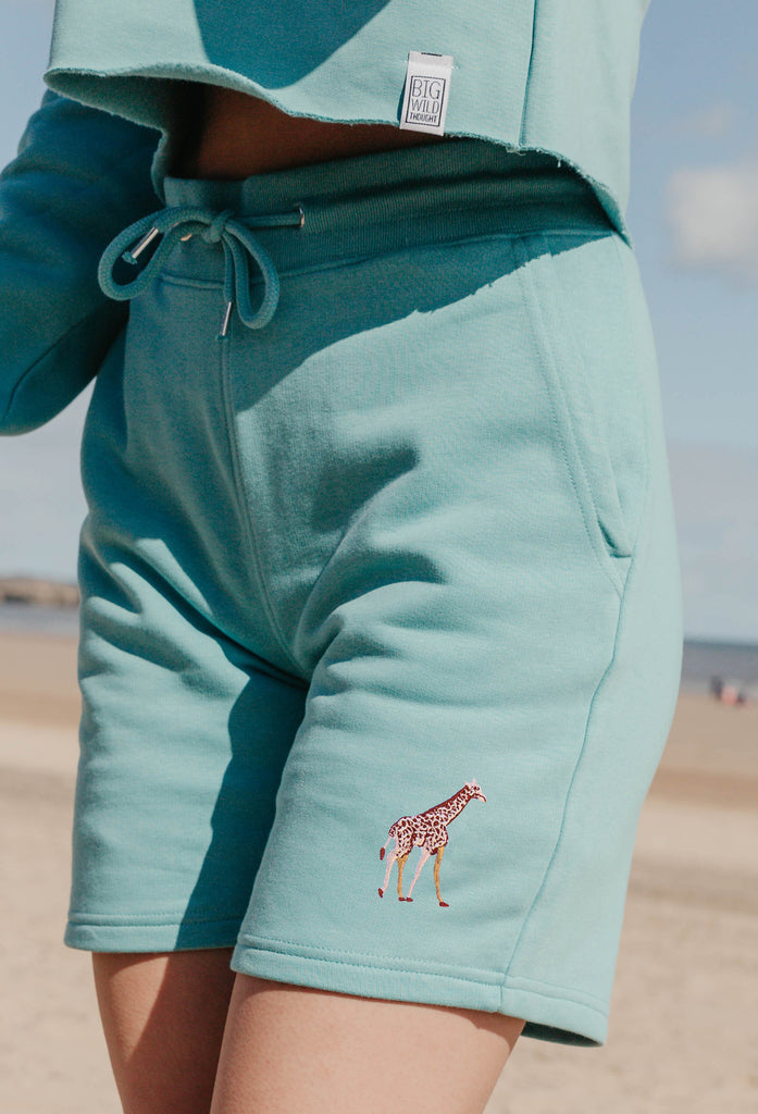 giraffe womens sweat shorts Big Wild Thought