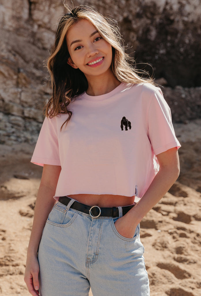 gorilla womens cropped t-shirt Big Wild Thought