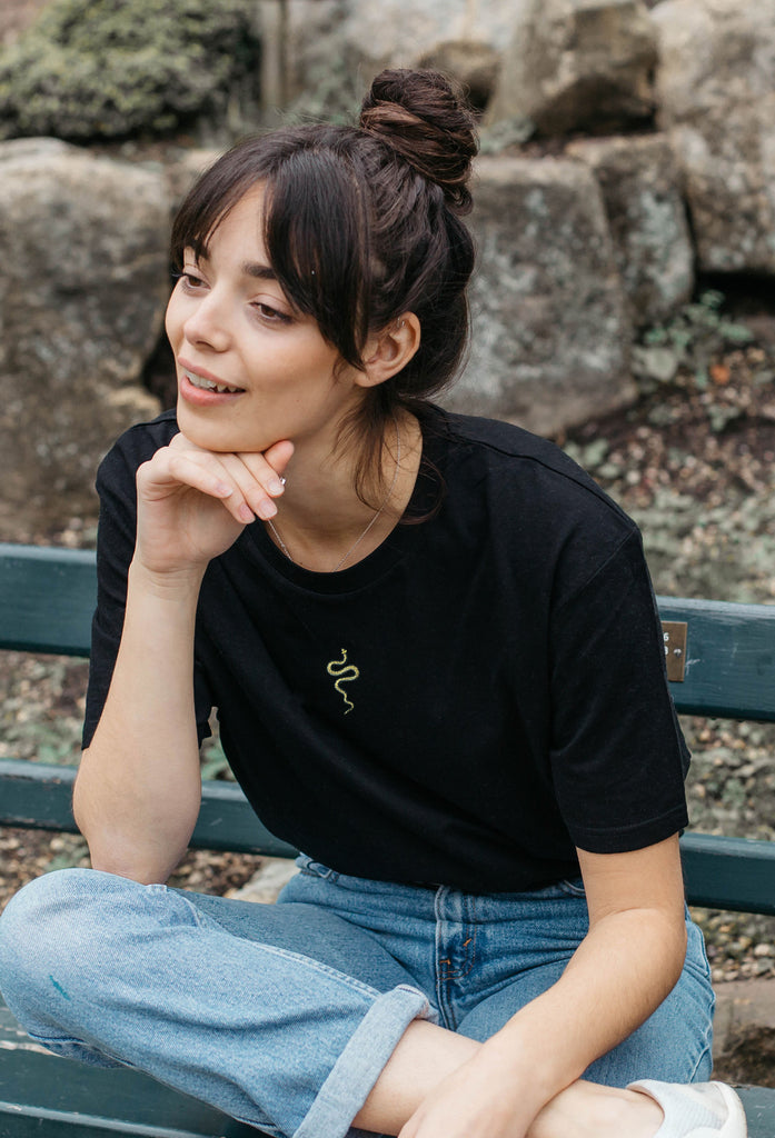 grass snake womens t-shirt Big Wild Thought