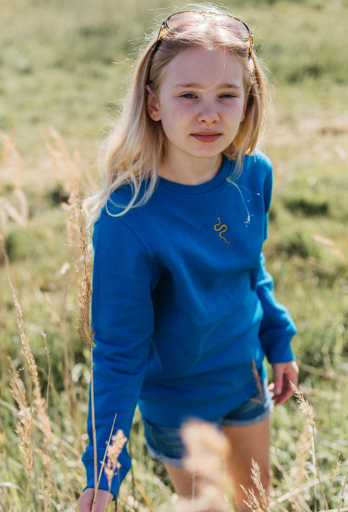 grass snake childrens sweatshirt Big Wild Thought