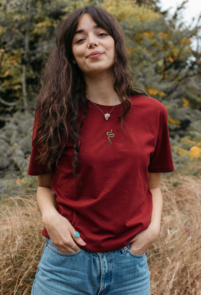 grass snake womens t-shirt Big Wild Thought