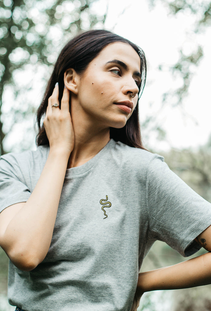 grass snake womens t-shirt Big Wild Thought