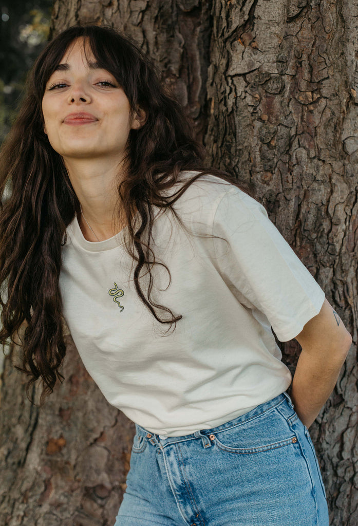 grass snake womens t-shirt Big Wild Thought