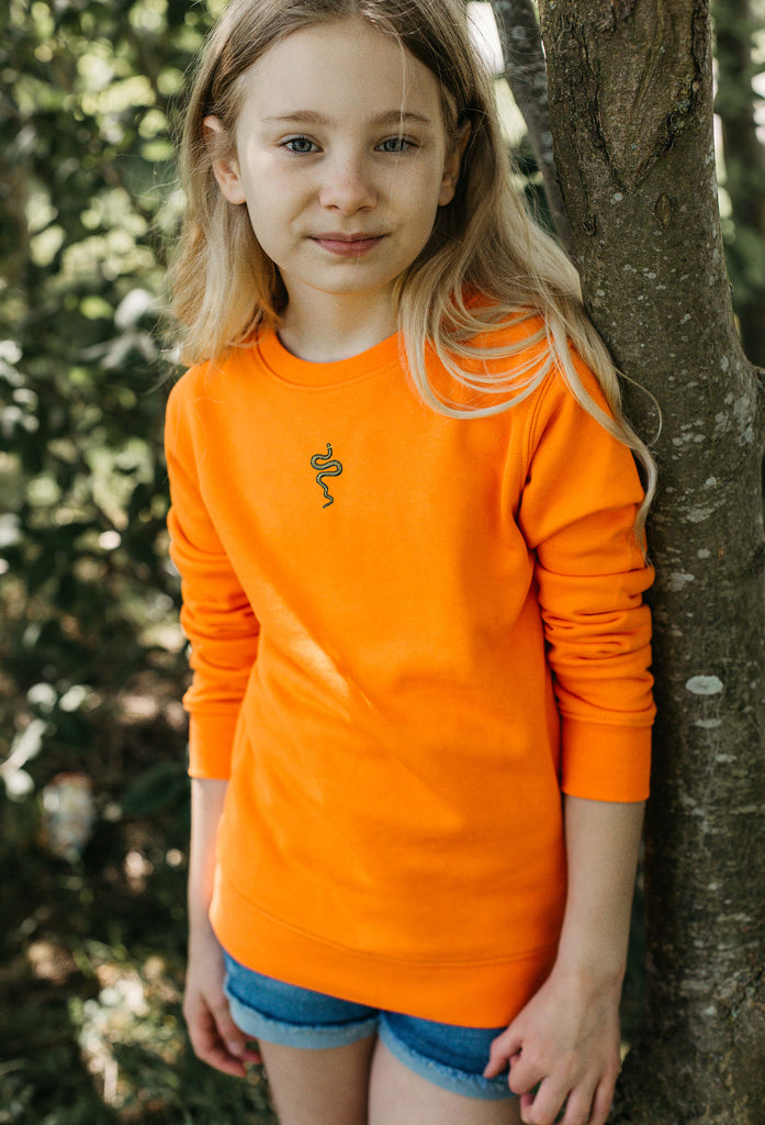 grass snake childrens sweatshirt Big Wild Thought