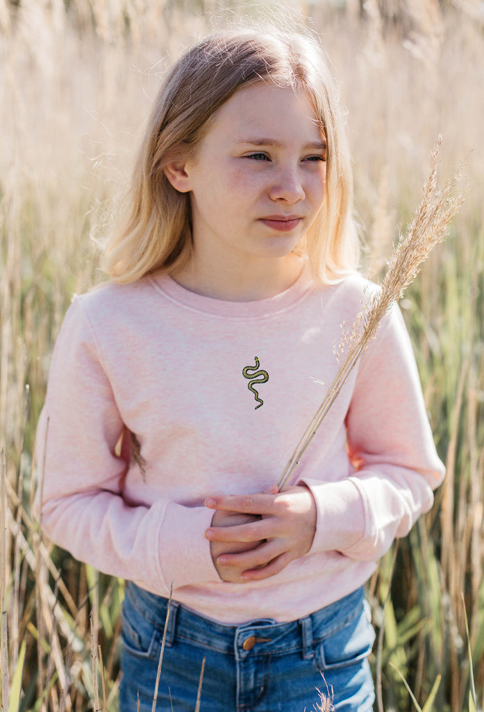 grass snake childrens sweatshirt Big Wild Thought