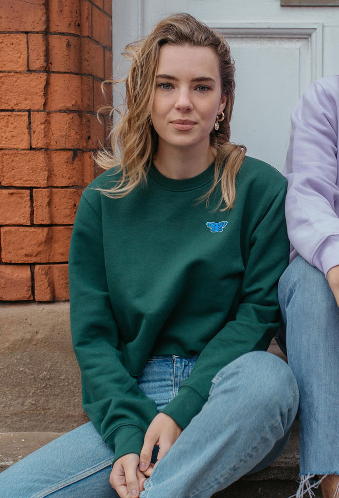 butterfly womens cropped sweatshirt Big Wild Thought