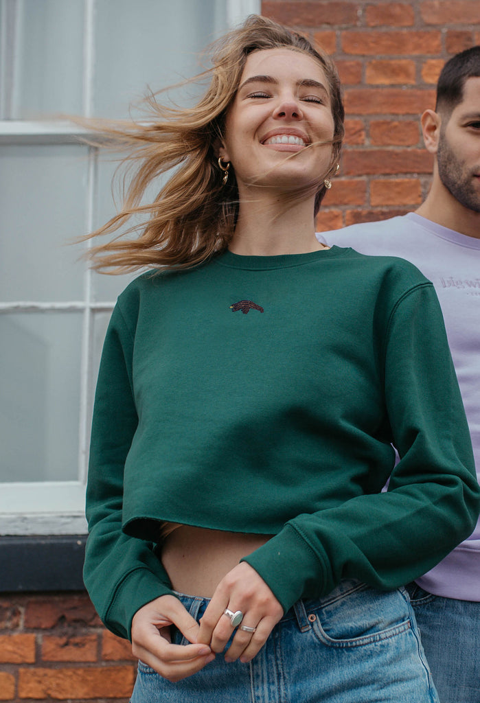 pangolin womens cropped sweatshirt Big Wild Thought