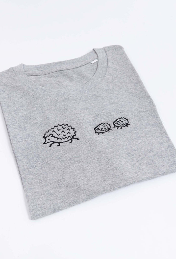 family of hedgehogs unisex cropped t-shirt Big Wild Thought