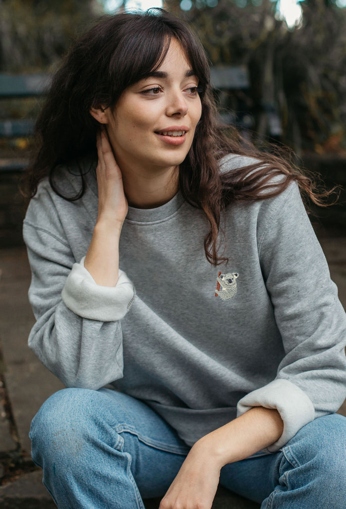 koala bear womens sweatshirt Big Wild Thought