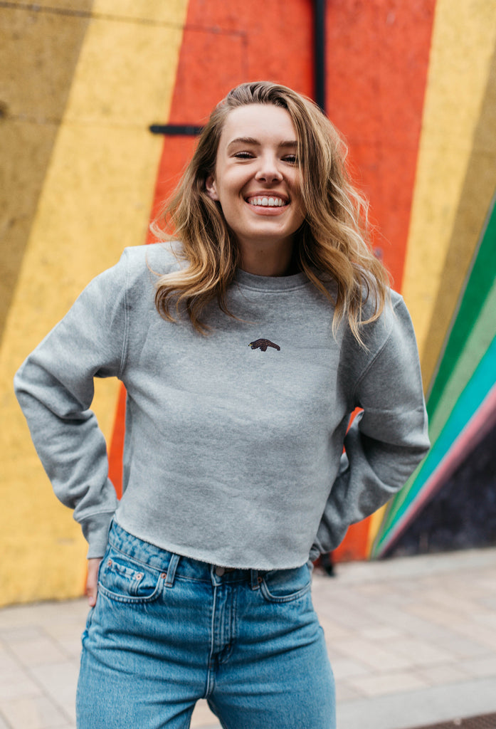 pangolin womens cropped sweatshirt Big Wild Thought