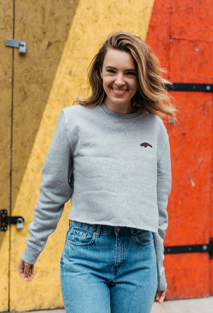 pangolin womens cropped sweatshirt Big Wild Thought