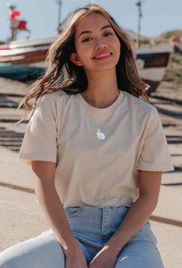 mountain hare womens cropped t-shirt Big Wild Thought
