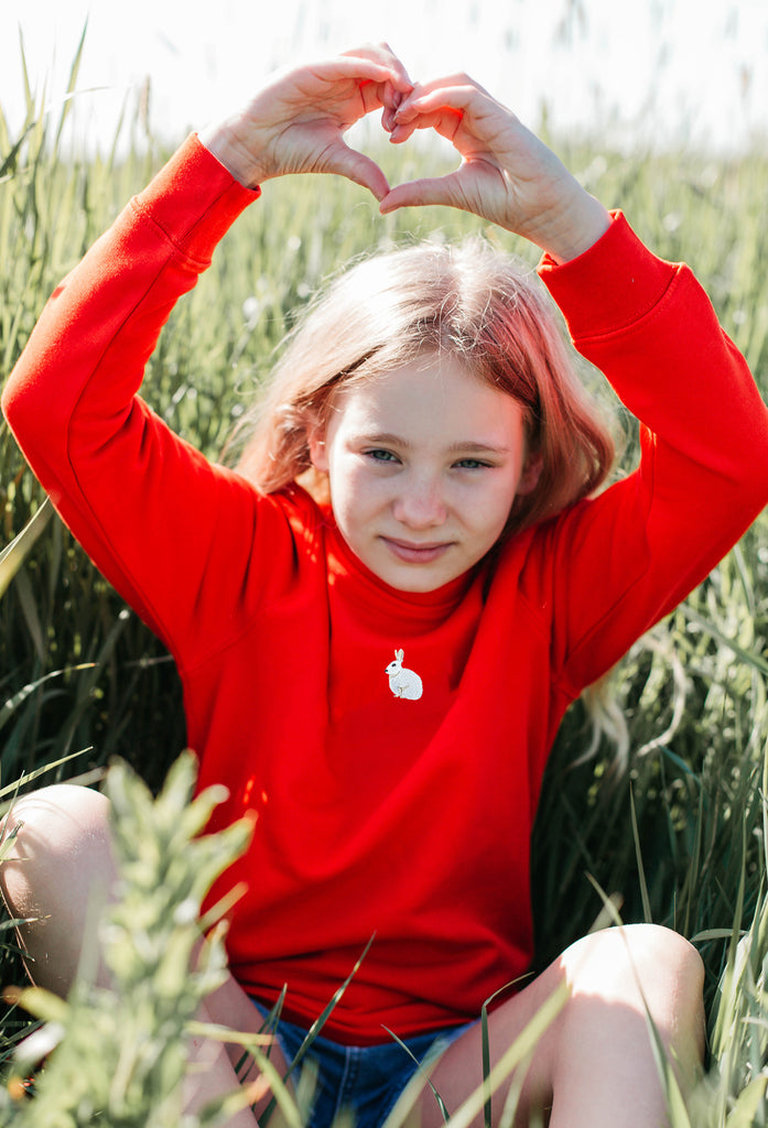 mountain hare childrens sweatshirt Big Wild Thought