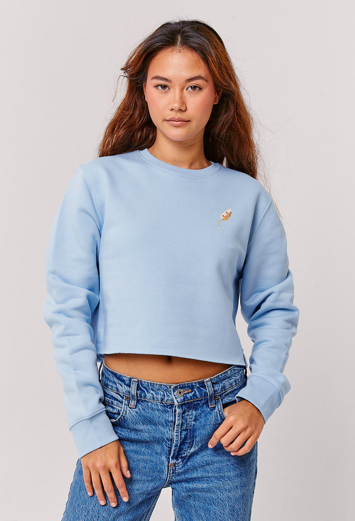 harvest mouse womens cropped sweatshirt Big Wild Thought