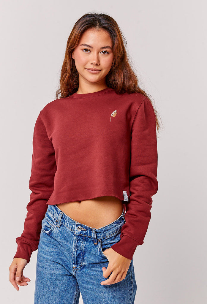 harvest mouse womens cropped sweatshirt Big Wild Thought