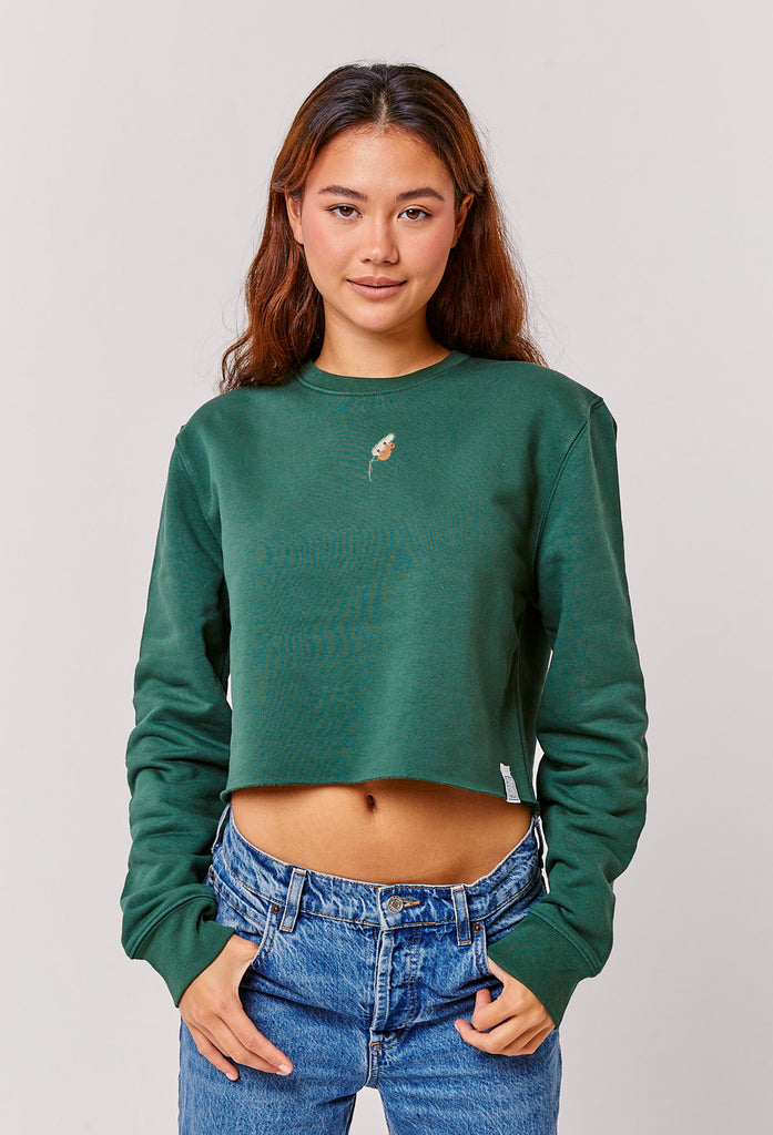 harvest mouse womens cropped sweatshirt Big Wild Thought