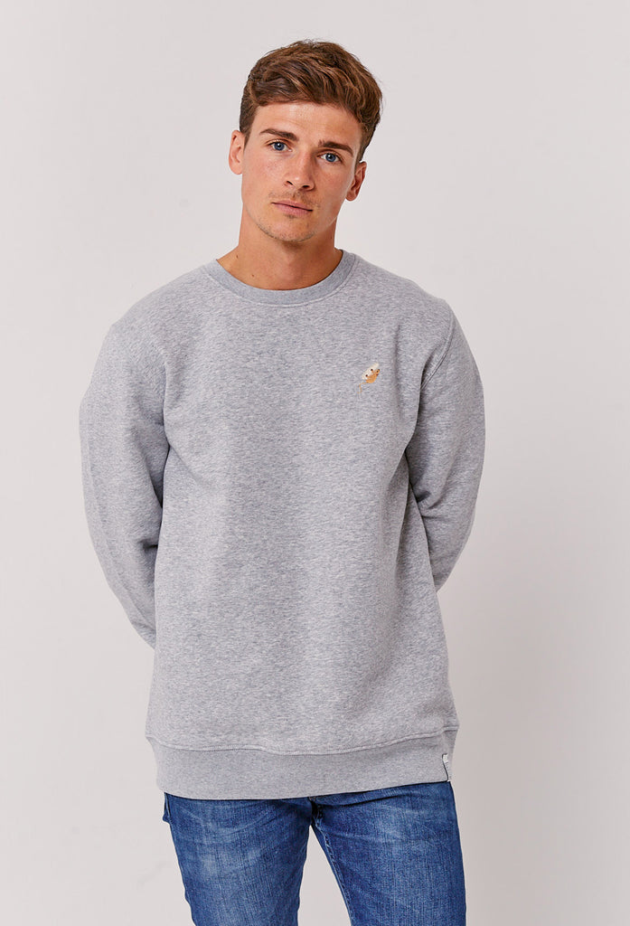 Harvest Mouse Unisex Embroidered Organic Sustainable Sweatshirt Jumper Big Wild Thought