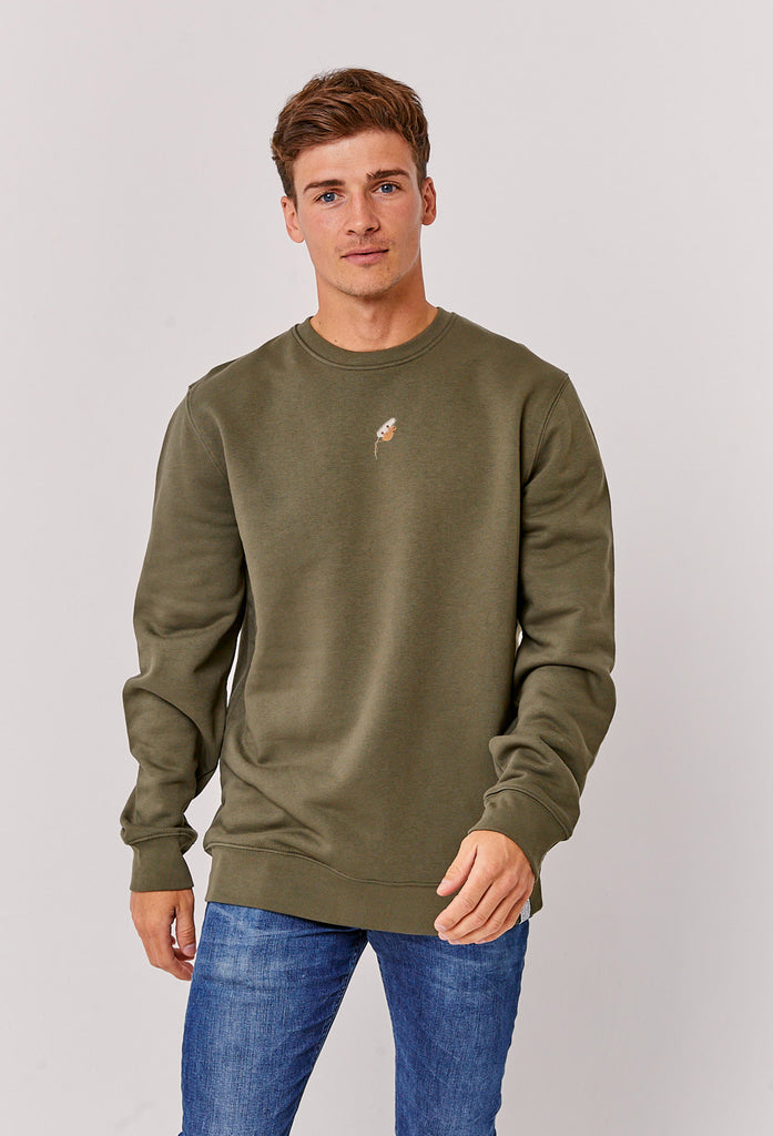 Harvest Mouse Unisex Embroidered Organic Sustainable Sweatshirt Jumper Big Wild Thought