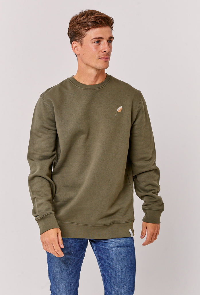 Harvest Mouse Unisex Embroidered Organic Sustainable Sweatshirt Jumper Big Wild Thought