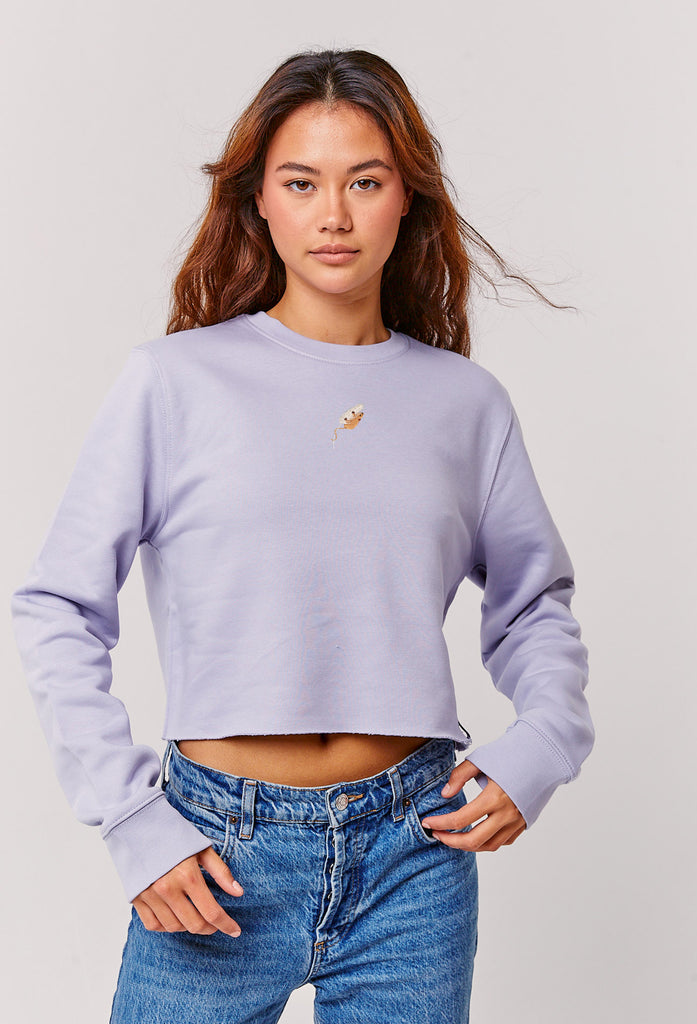 harvest mouse womens cropped sweatshirt Big Wild Thought