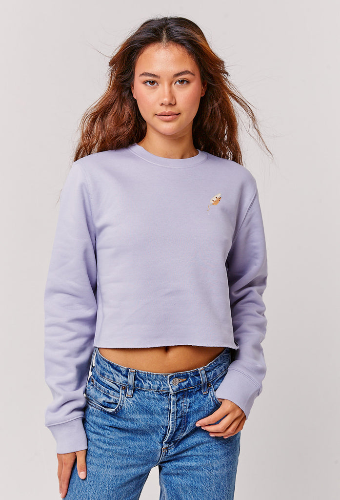 harvest mouse womens cropped sweatshirt Big Wild Thought
