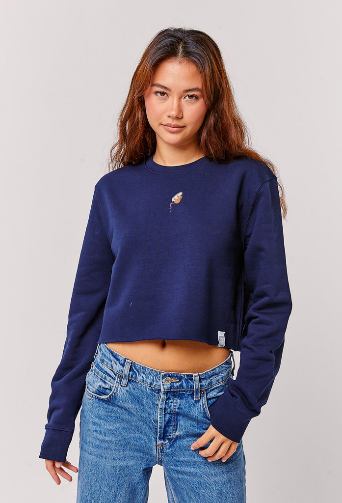 harvest mouse womens cropped sweatshirt Big Wild Thought