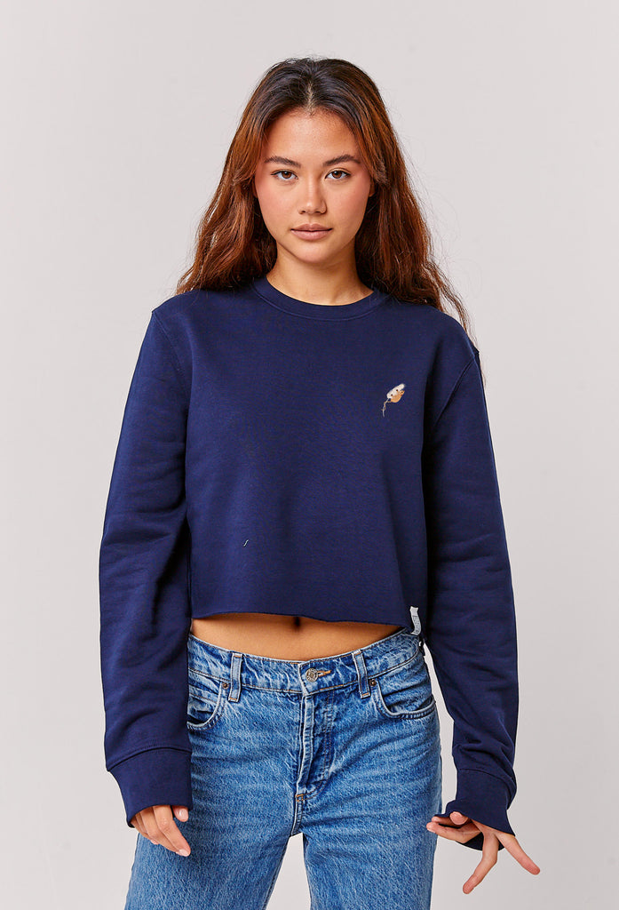 harvest mouse womens cropped sweatshirt Big Wild Thought